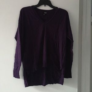 Purple v neck sweater